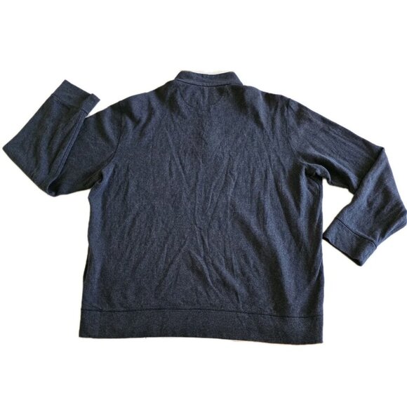 Polo Ralph Lauren Polo Sweater Mens XL Gray LS 1/4 Zip Mock Neck Classic Preppy - Picture 2 of 16